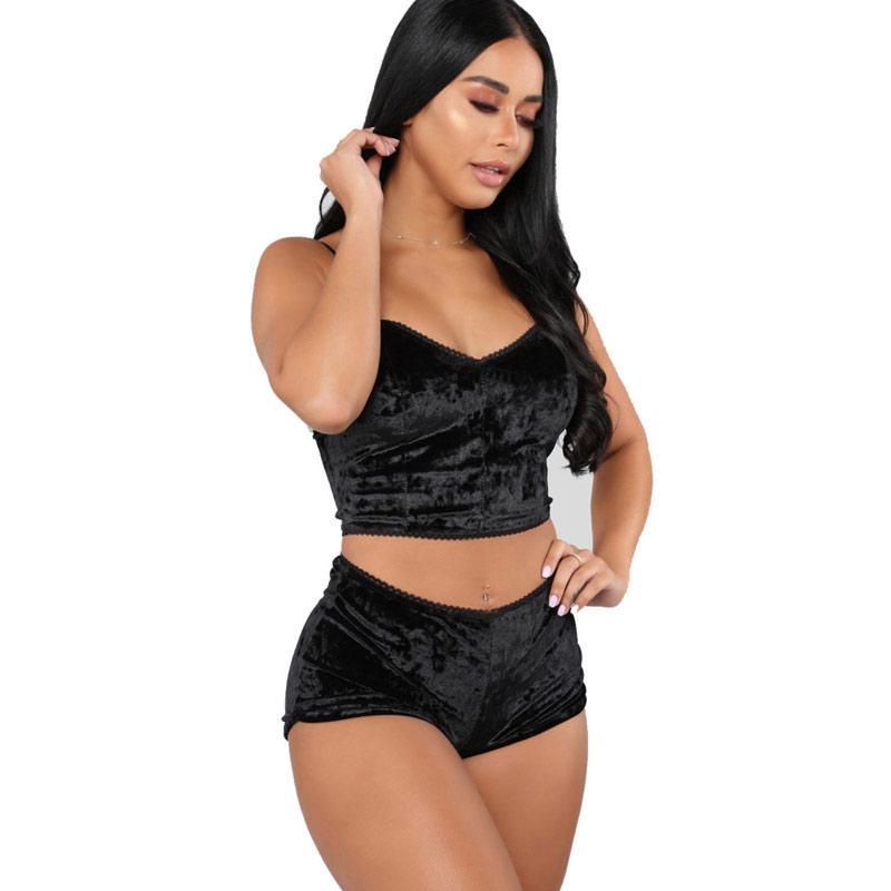 комплект женского бархатного белья