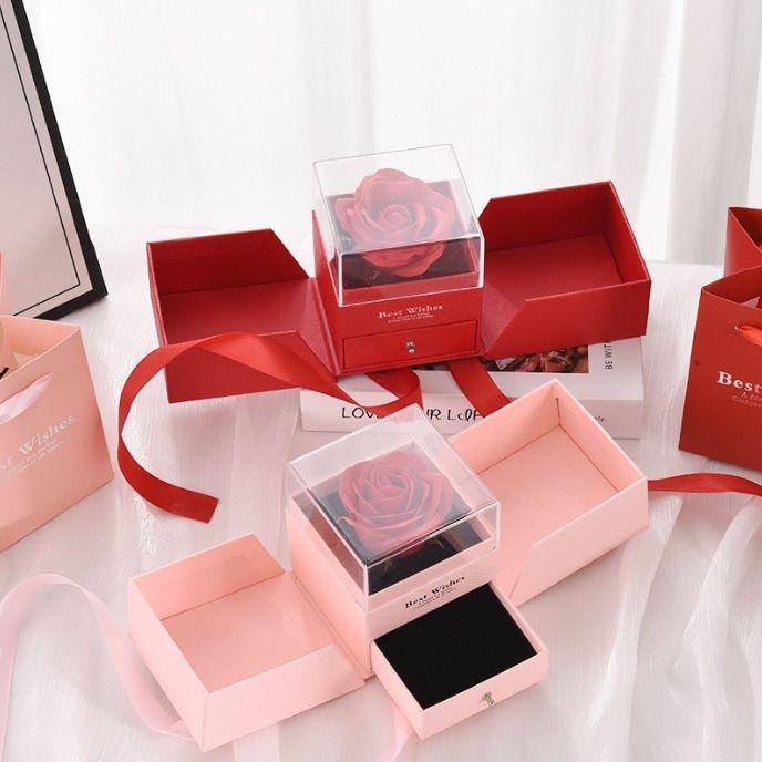 Роза и ящик упаковка цветок подарок