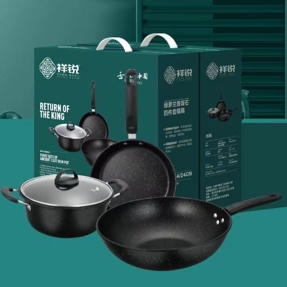 Комплект 3 штукаВок 30 см / Сковорода 24 см / Кастрюля 24 см